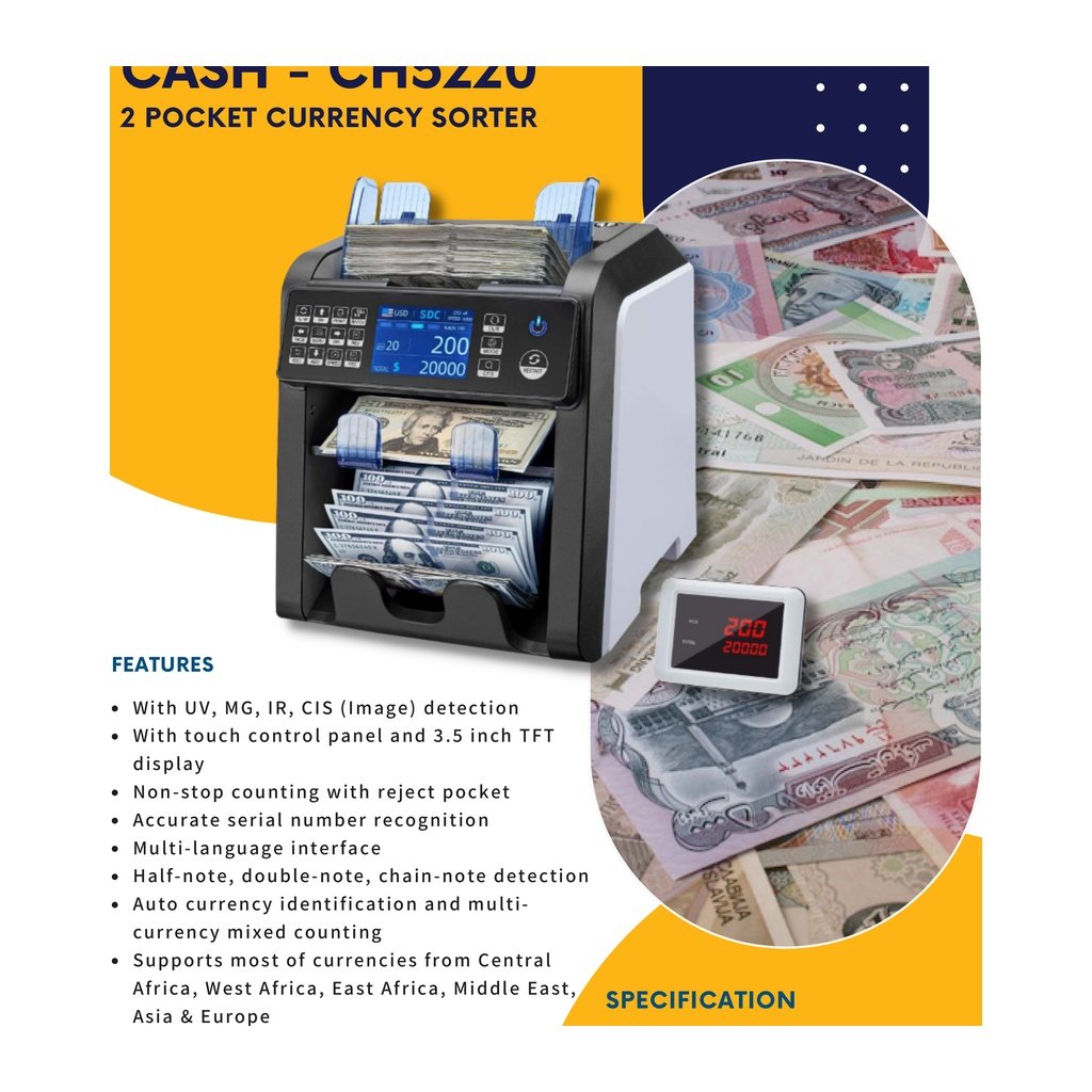 CASH CH5220 2-Pocket Sorter